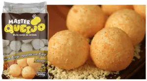 Pão de Queijo Tradicional Empanado com Queijo