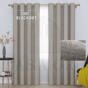 Blackout curtains with easy-to-install rods and sunshade fabric