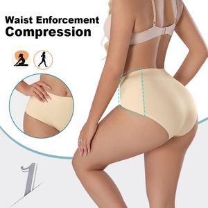 3171 Calcinha modeladora de cintura média com dupla camada