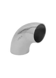 Cotovelo de 90° para soldagem sanitária em aço inoxidável 304