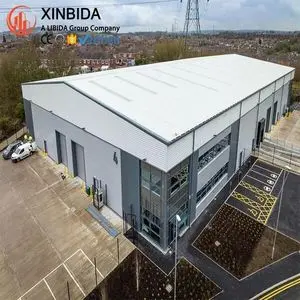 机器人焊接的 Q355B H型钢结构预制的工业仓库