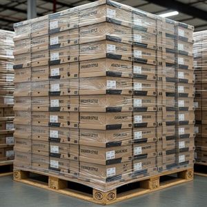 Palete de calçados variados: tênis, sapatos casuais e sandálias...