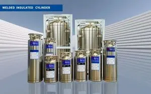 Cilindro de gas aislado para bajas temperaturas (frasco Dewar)...