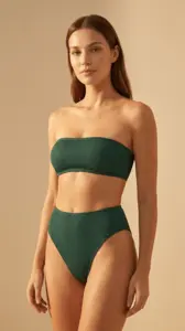 Top Reto Básico + Calcinha Hot Pant Básica