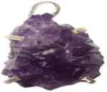 Amethyst Druzy Pendant Set In Silver