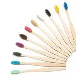 Bamboo made of human flat toothbrush,...