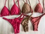 Bikini brasileño de tiras.